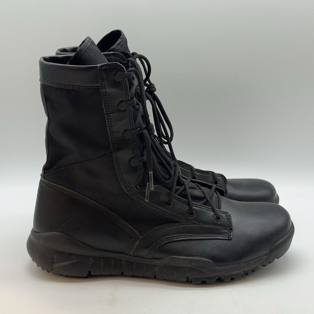 Nike Special Field 329798-002 Men's 12 Black Leather 8" Military Tactical Boots